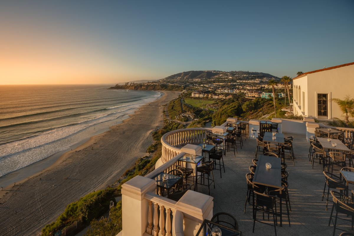 Oceanfront dining at 180 Blue at the Ritz-Carlton Laguna Niguel