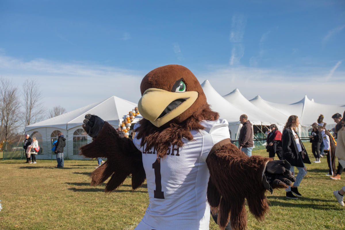Clutch, Lehigh University's Mountainhawk mascot at Lehigh University in Bethlehem, PA
