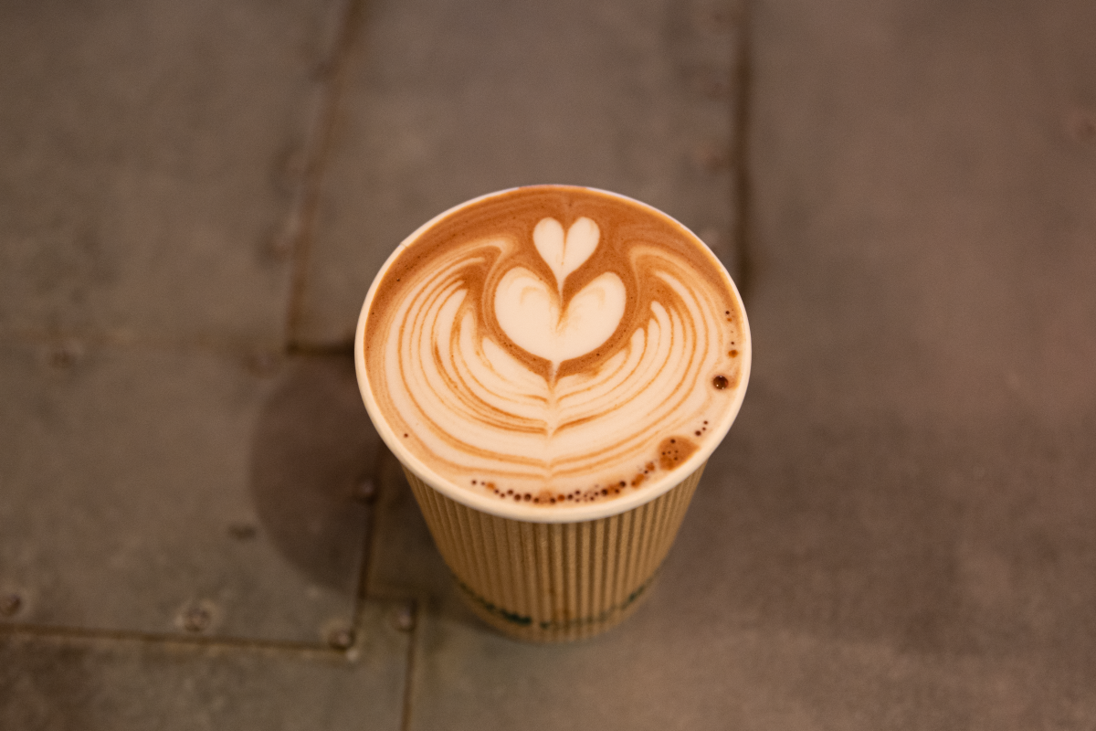 A latte at Lit Coffee Roastery & Bakeshop in Bethlehem, Pa.