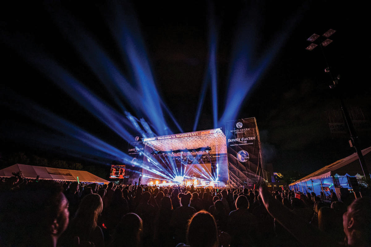 A performance at Musikfest Steel Stage in Bethlehem, PA