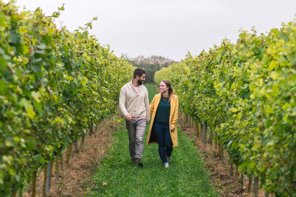 Couple at Langham Wine Estates vineyard