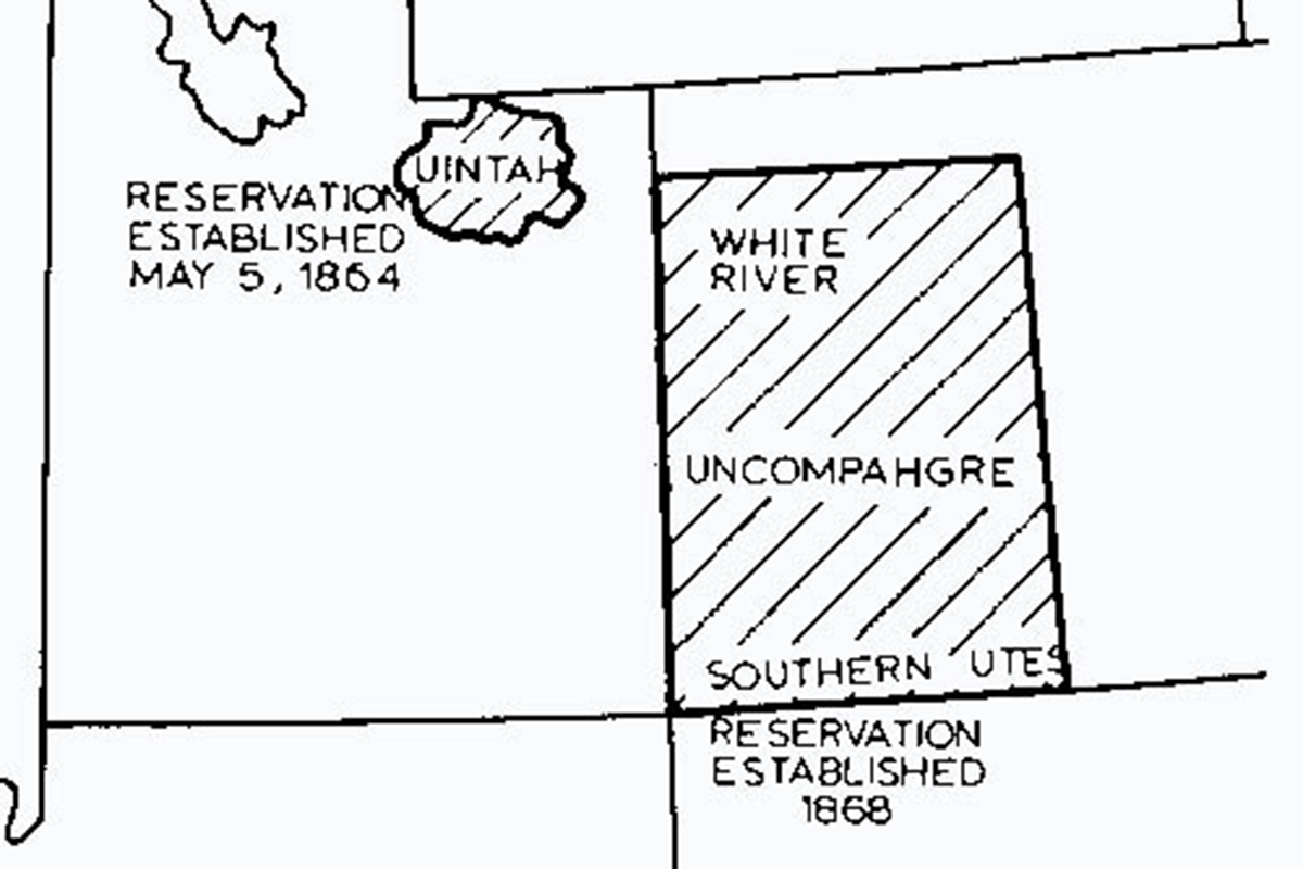 1868 Map of Southwest Colorodo