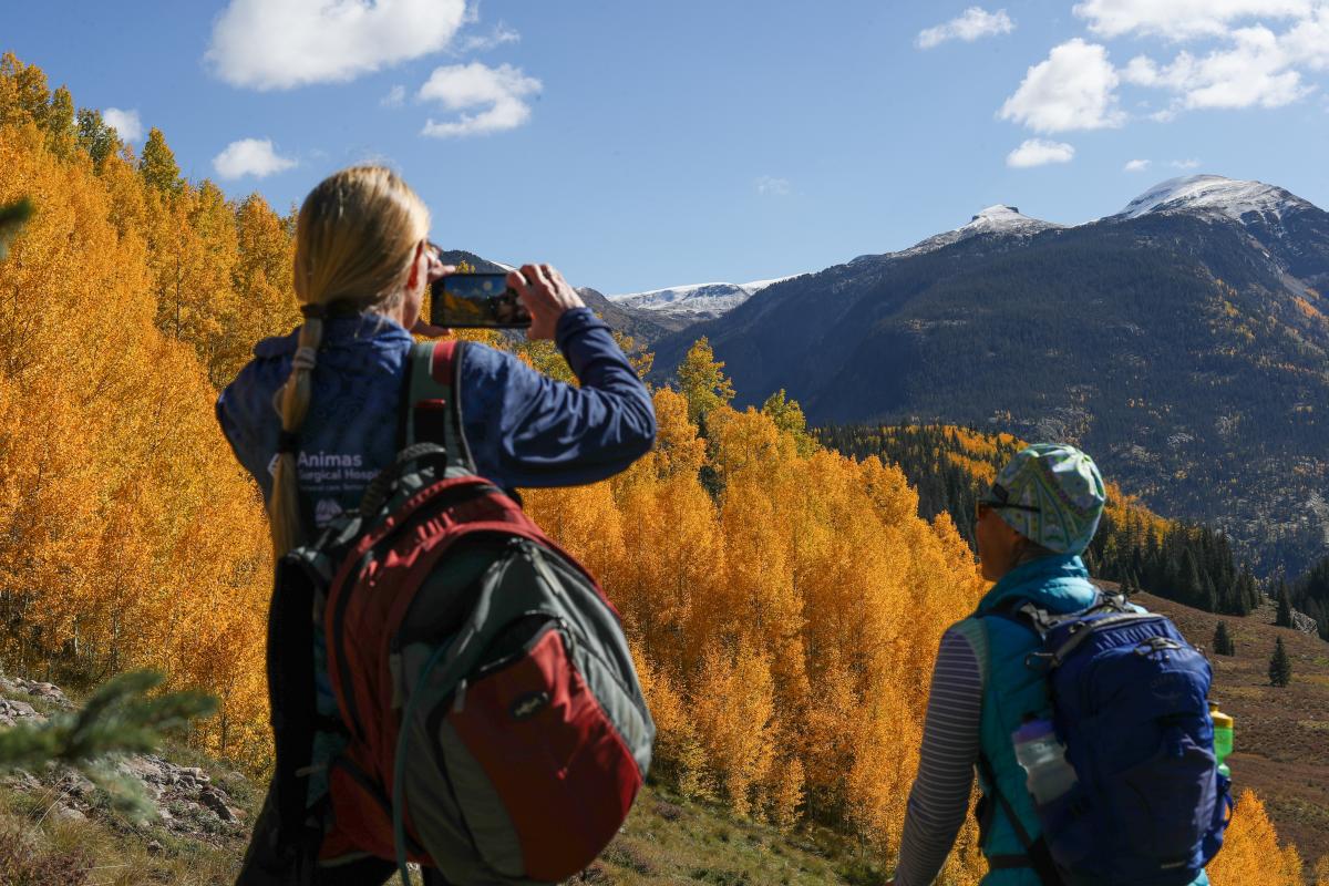Hiking on Molas Pass During Fall