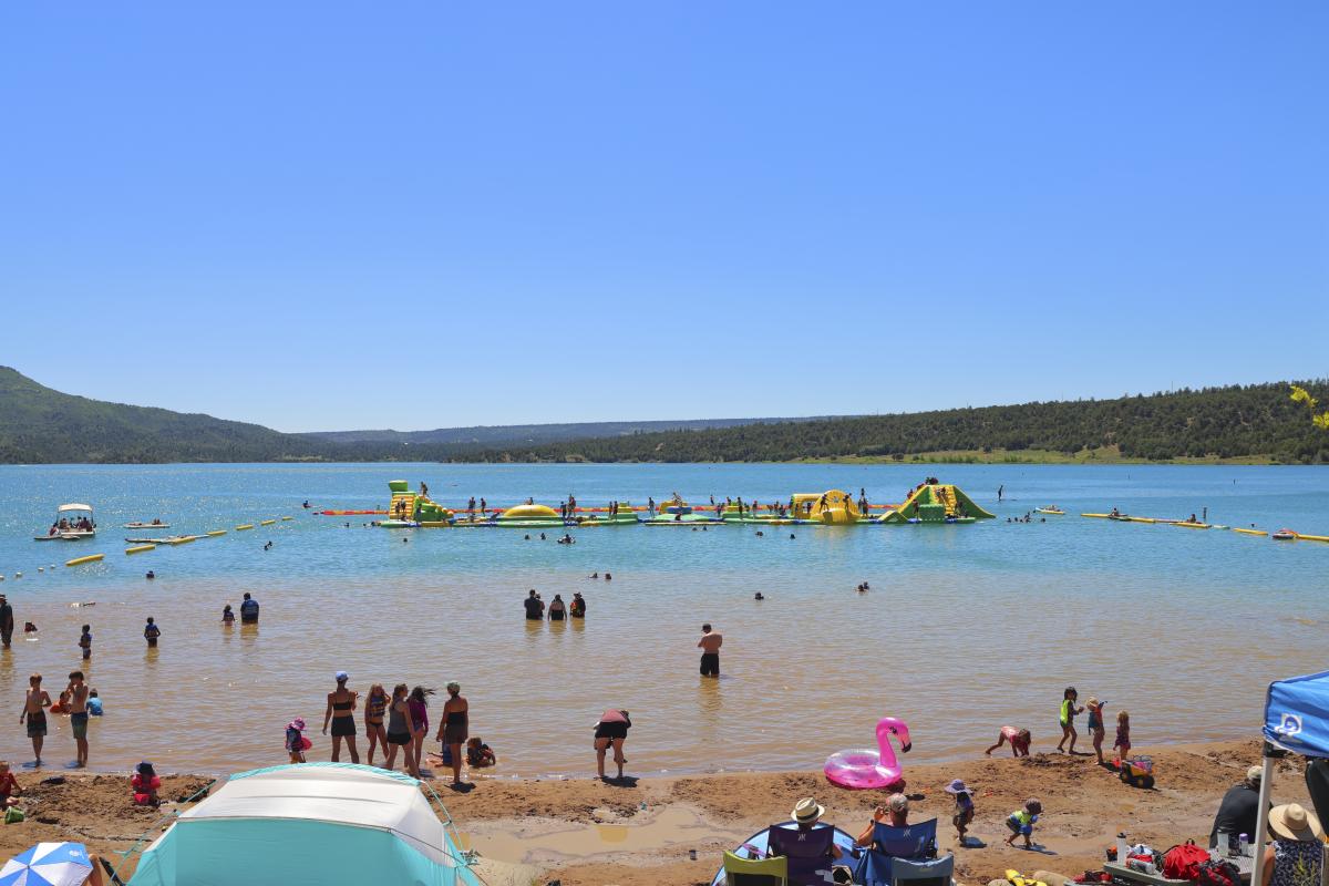 WiBit Park at Lake Nighthorse During Summer | Rhyler Overend | Visit Durango
