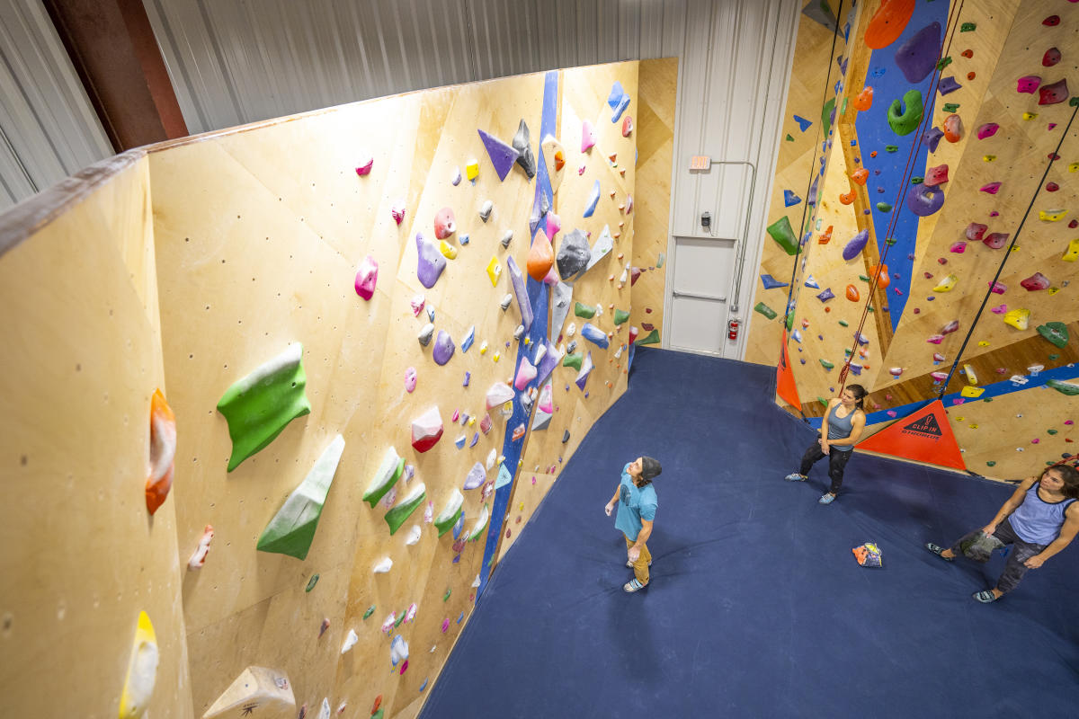 Bouldering at Gravity Lab Climbing Gym