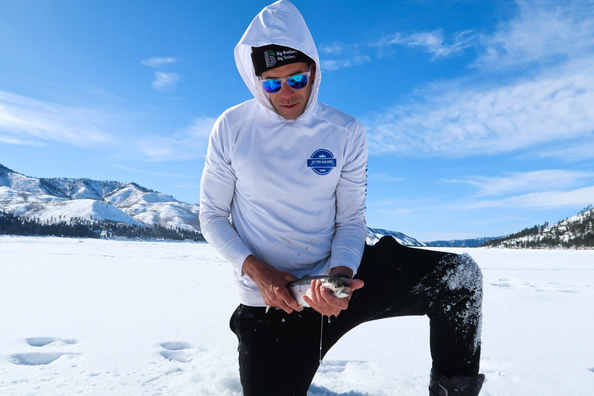 Ice Fishing on Vallecito Reservoir During Winter