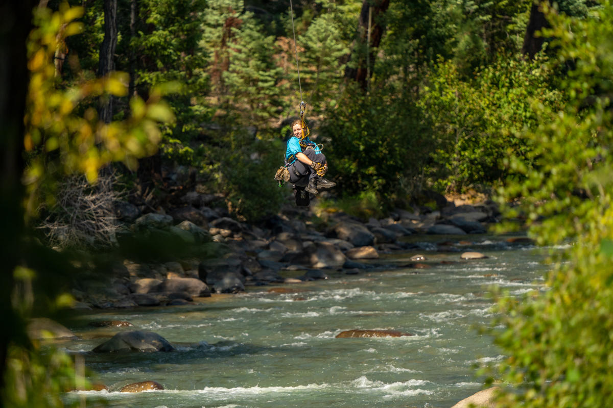 Ziplining at Soaring Tree Top in the Summer