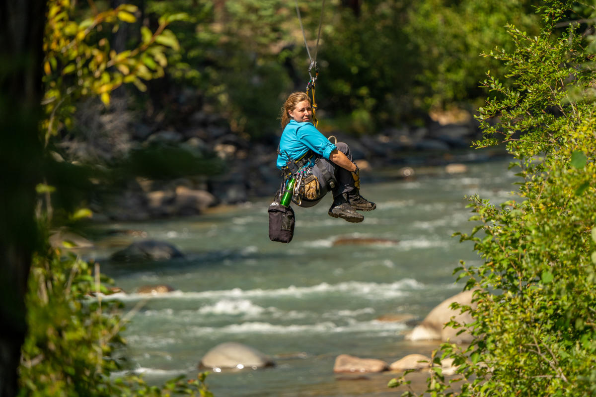 Ziplining at Soaring Tree Top in the Summer