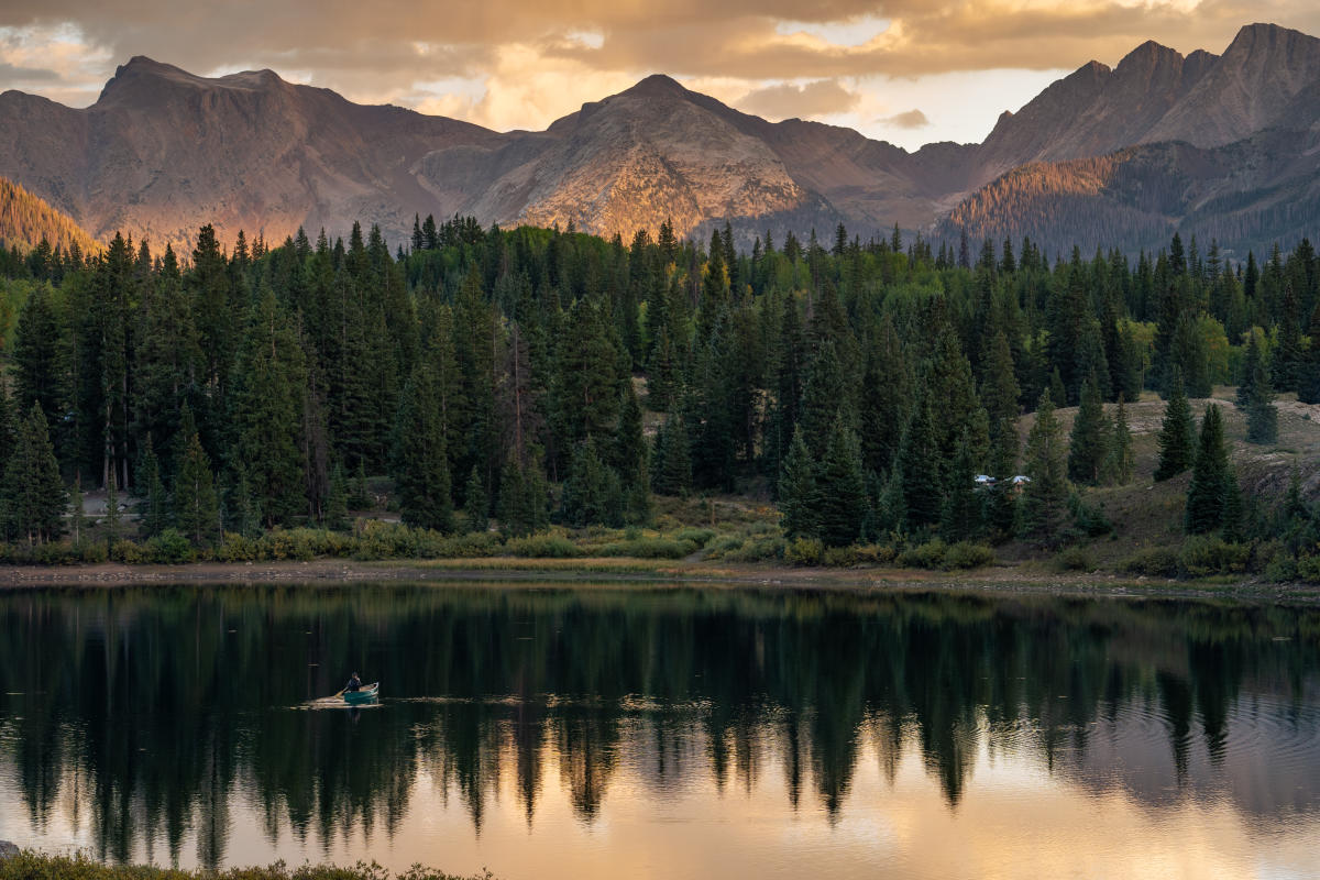 Sunset of Molas Lake from Molas Lake Campground During the Summer