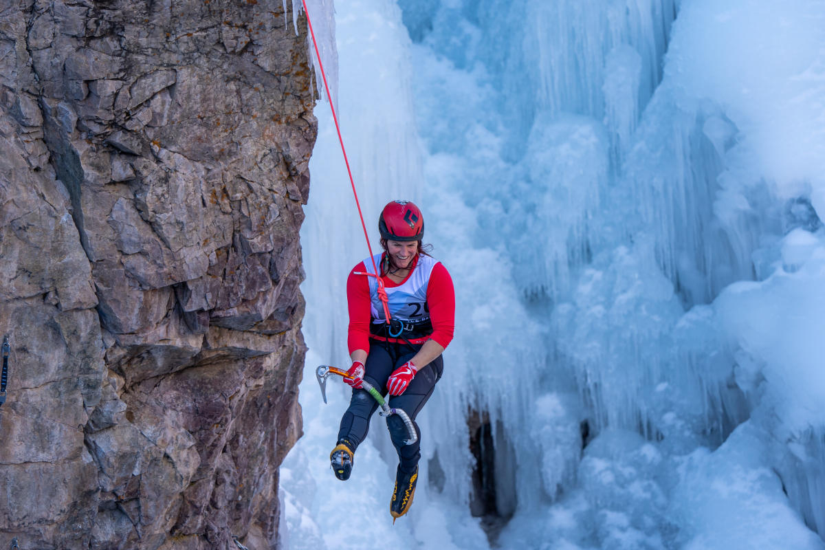 Ice Climbing at Ouray Ice Festival During Winter
