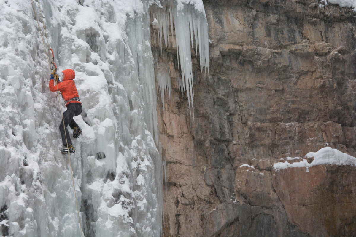 Ice Climbing in Cascade Canyon