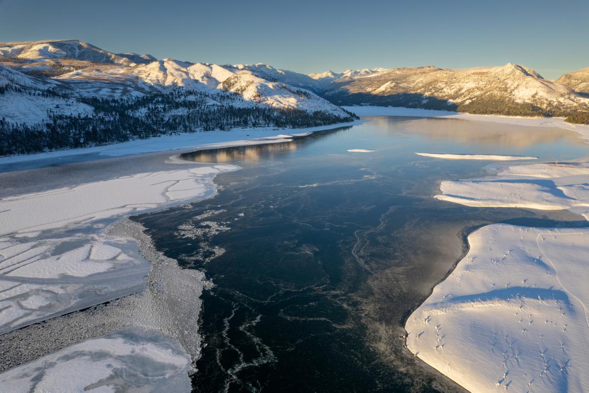 Vallecito Reservoir in the winter