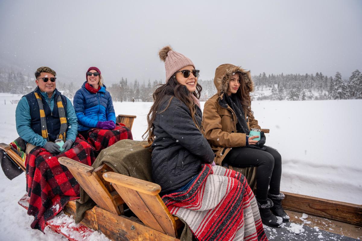 Sleigh Riding at Bears Ranch During the Winter, Durango, CO