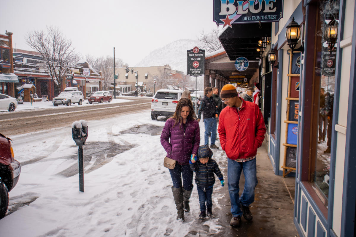 Winter Shopping in Downtown Durango