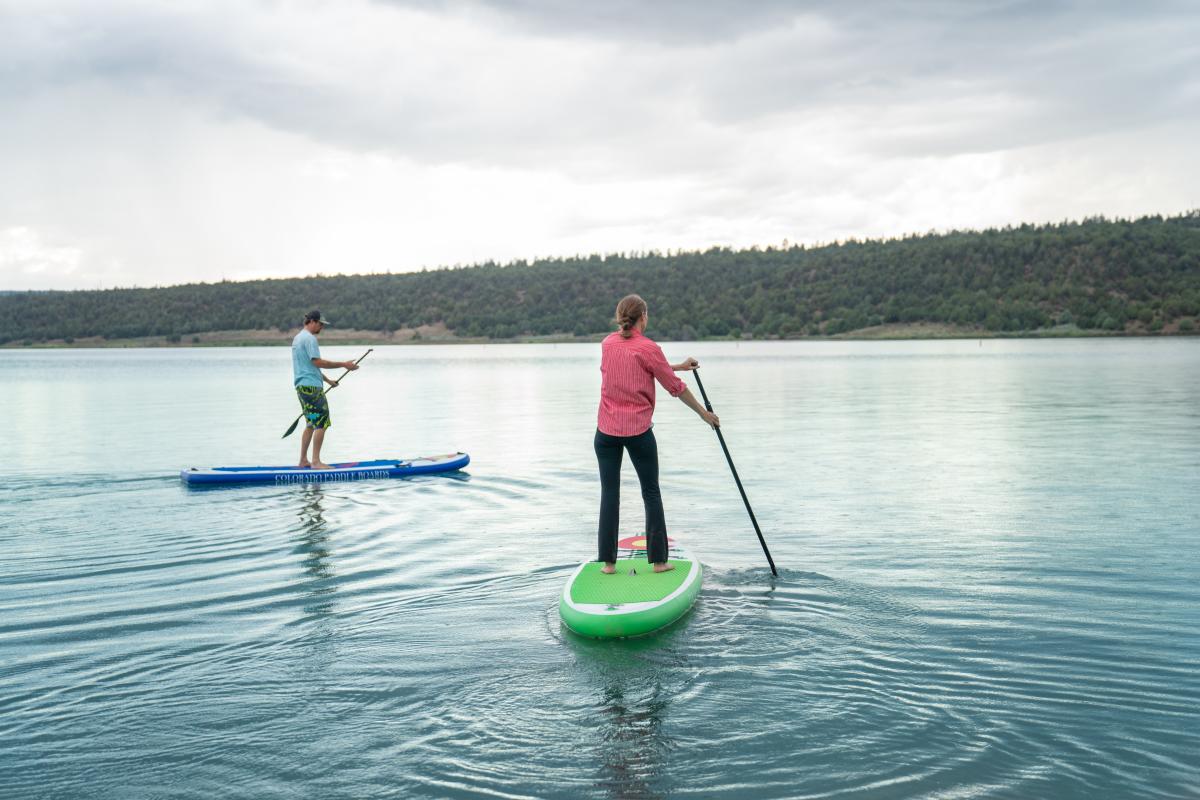 Paddleboarding SUPing Lake Nighthorse Durango CO