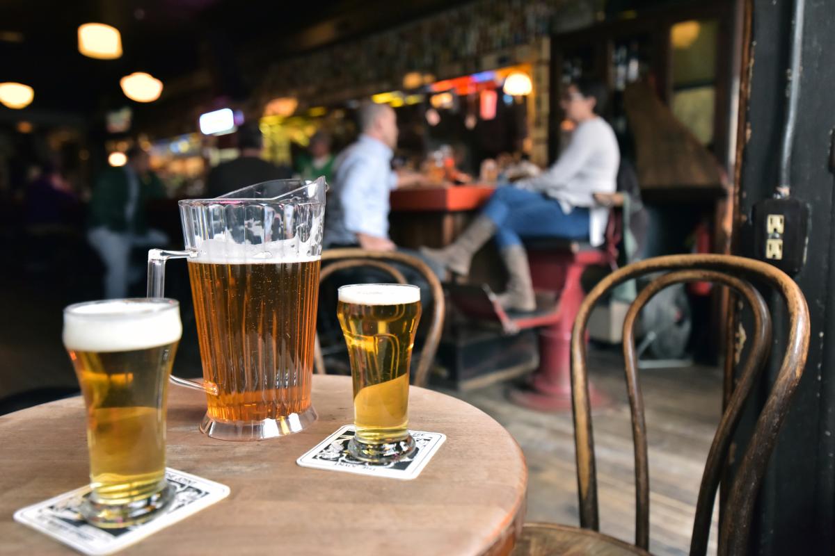 A pitcher of beer at The Joynt on Water Street in downtown Eau Claire