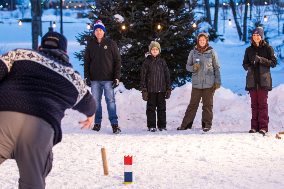 Outdoor Winter Kubb Match at River Prairie Park