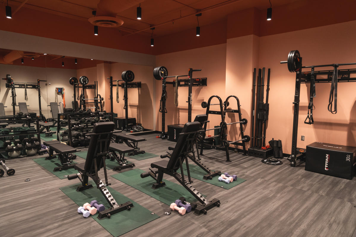 A photo inside the Eau Yoga fitness studio