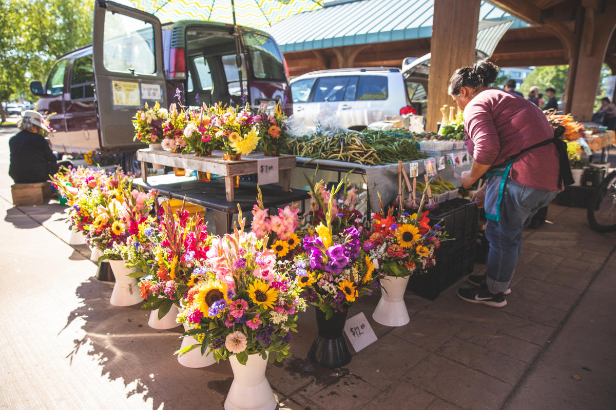 Flowers for sale at the Farmers Market