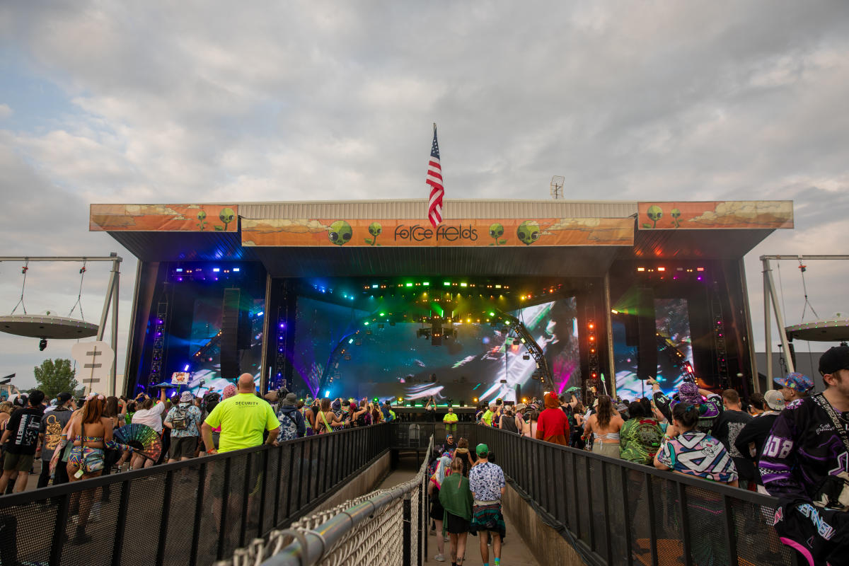 A crowd raving at Force Fields