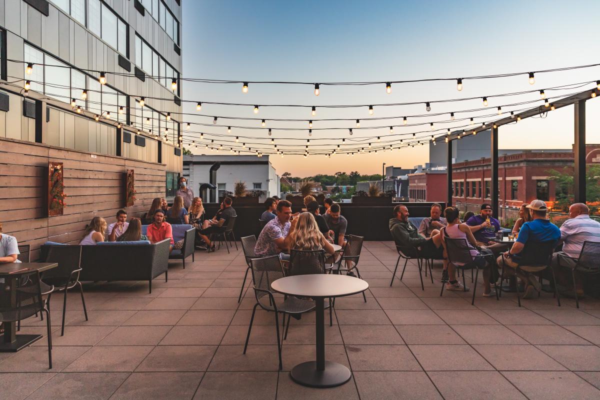 The rooftop at the Dive bar at the Lismore Hotel