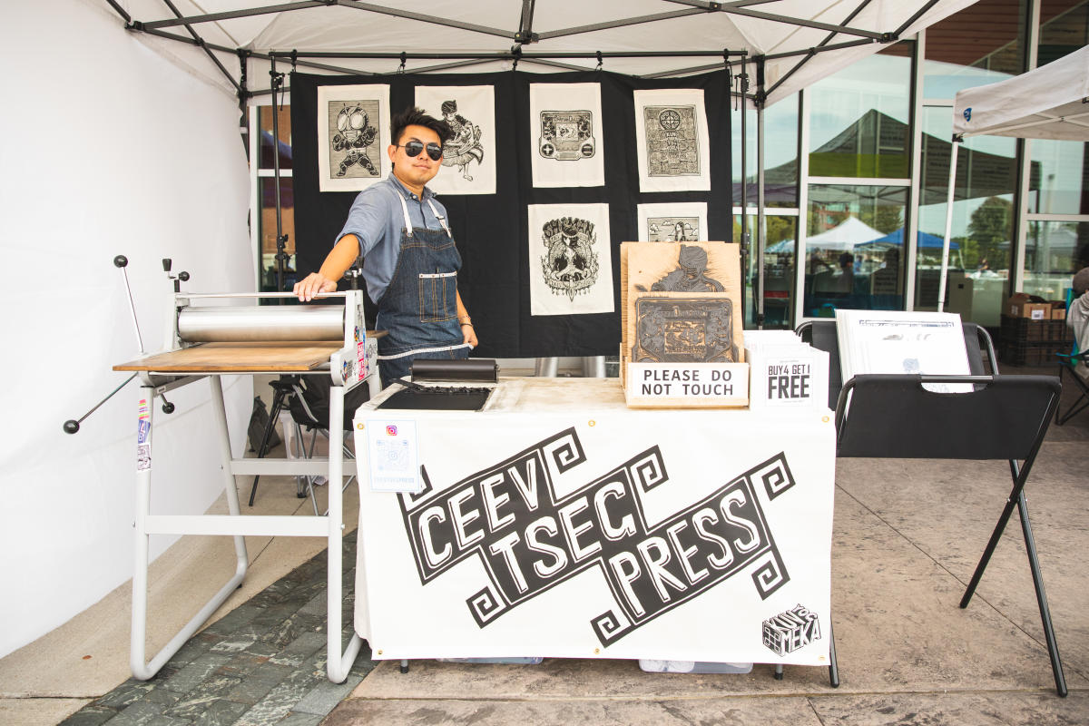 A vendor booth at Little Mekong Night