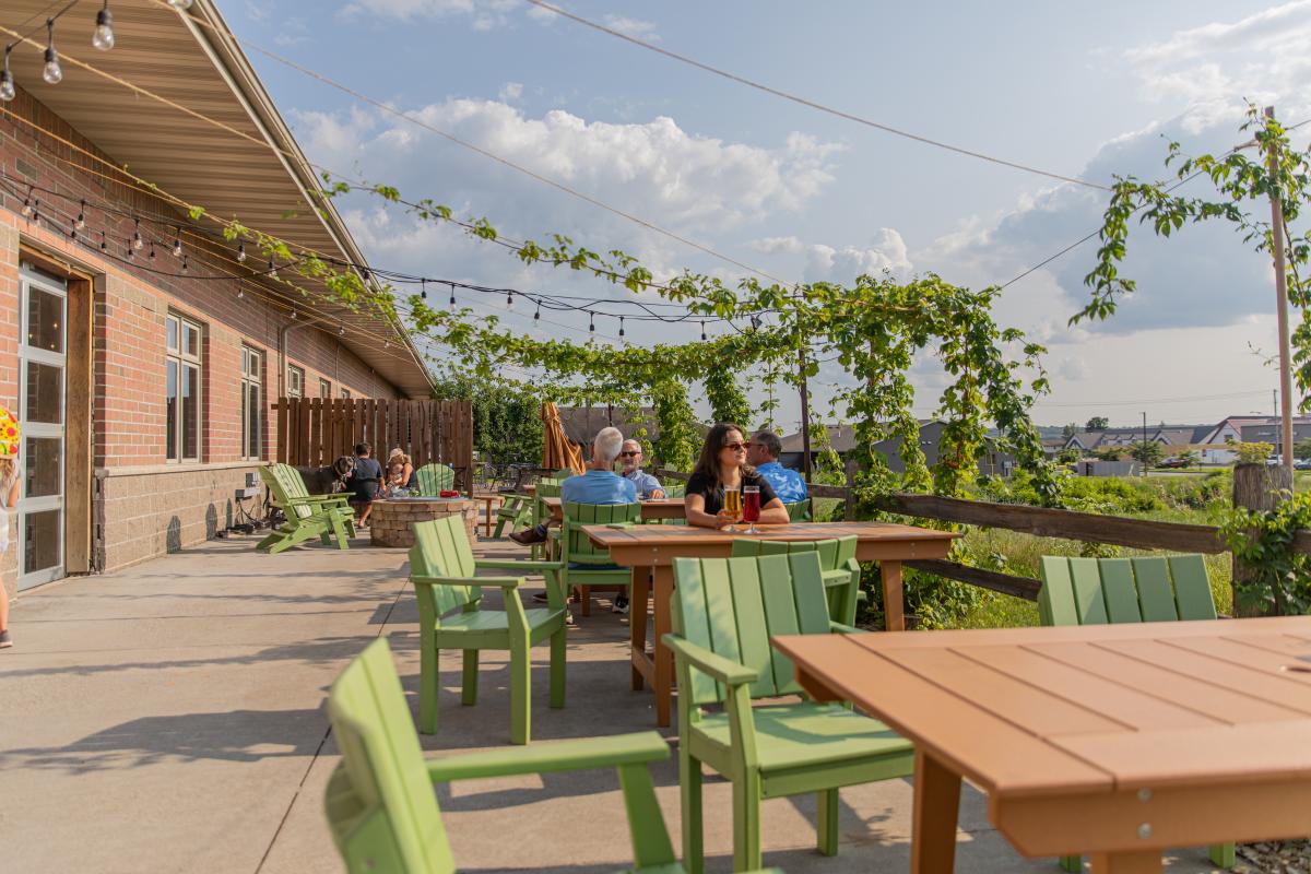 A photo of the outdoor patio at Modicum