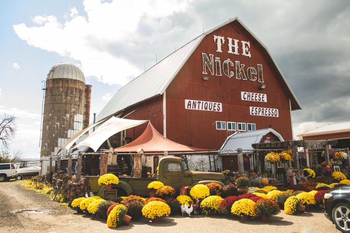 The exterior of the Nickel Barn in Osseo