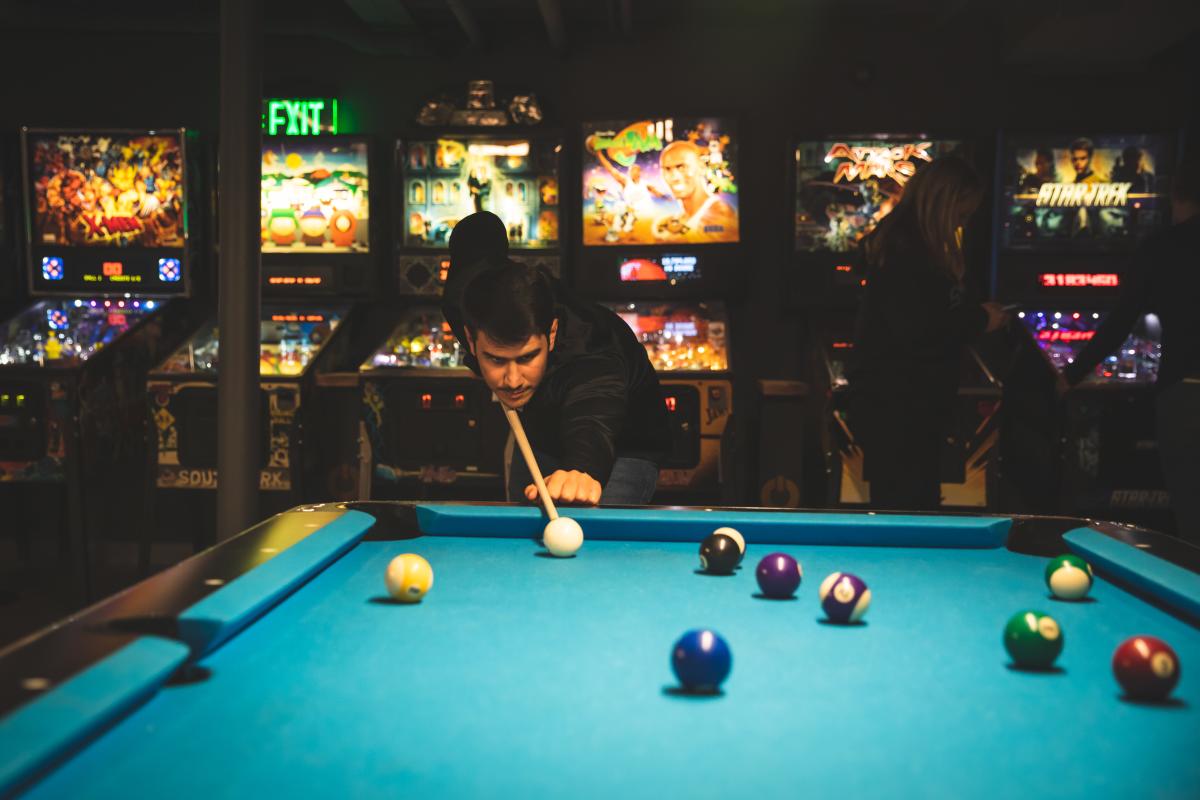 Billiards and games at Reboot Social in downtown Eau Claire