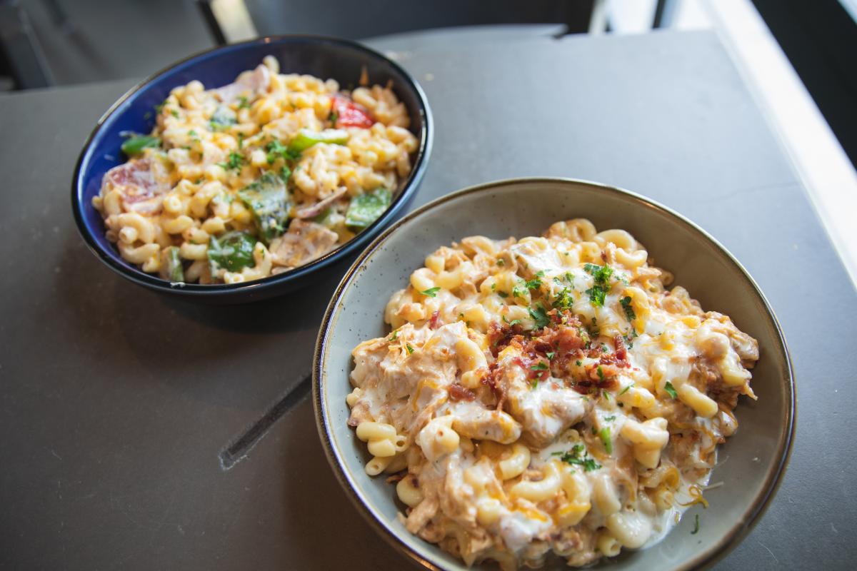 Different mac and cheese bowls served at 44 North in River Prairie