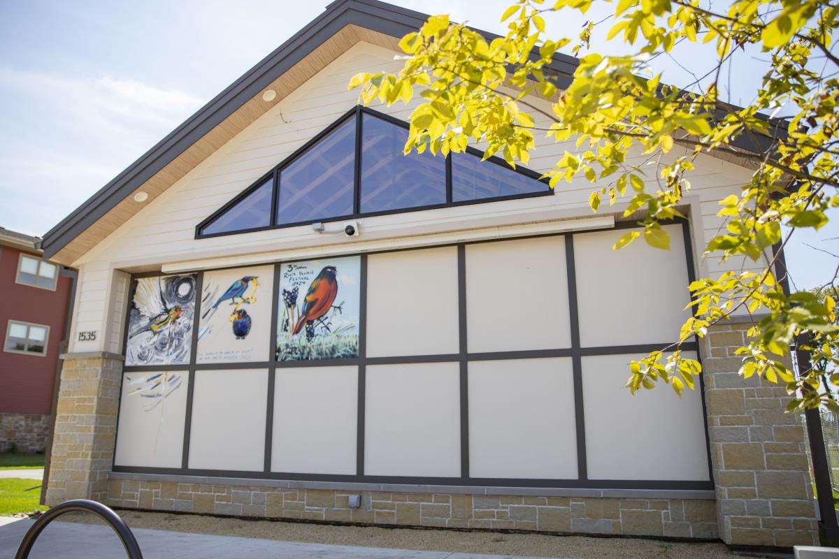 Bird murals at River Prairie