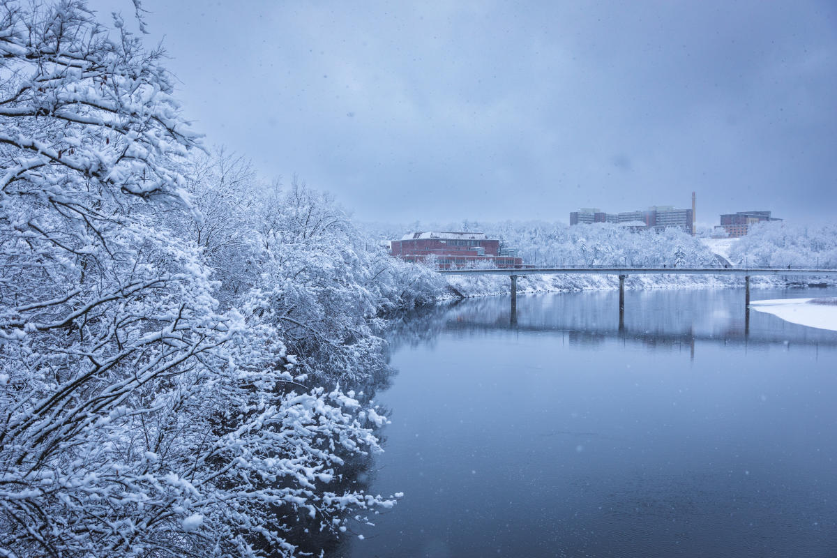 A snowstorm at UWEC