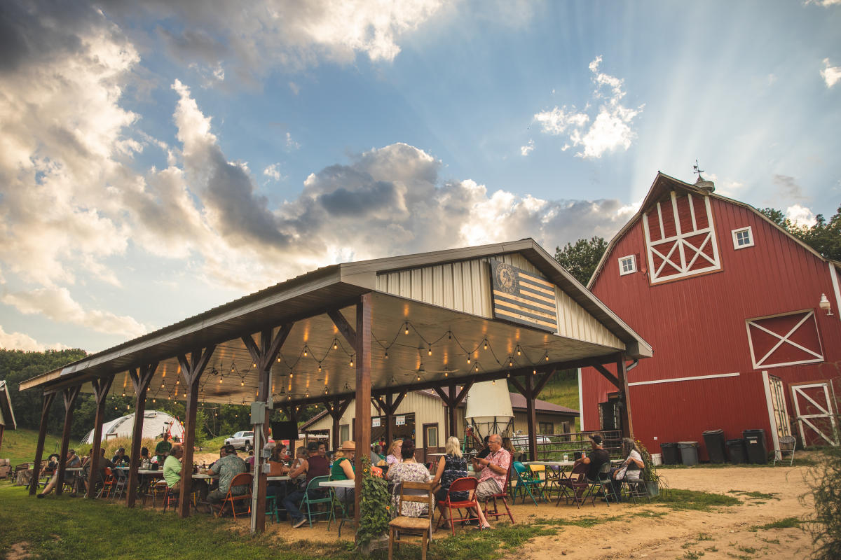 The scenery at Together Farms burger night