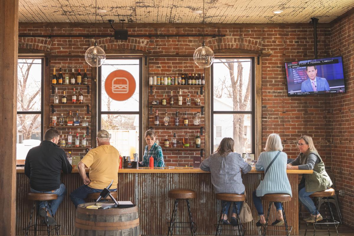 The bar at Valley Burger Company