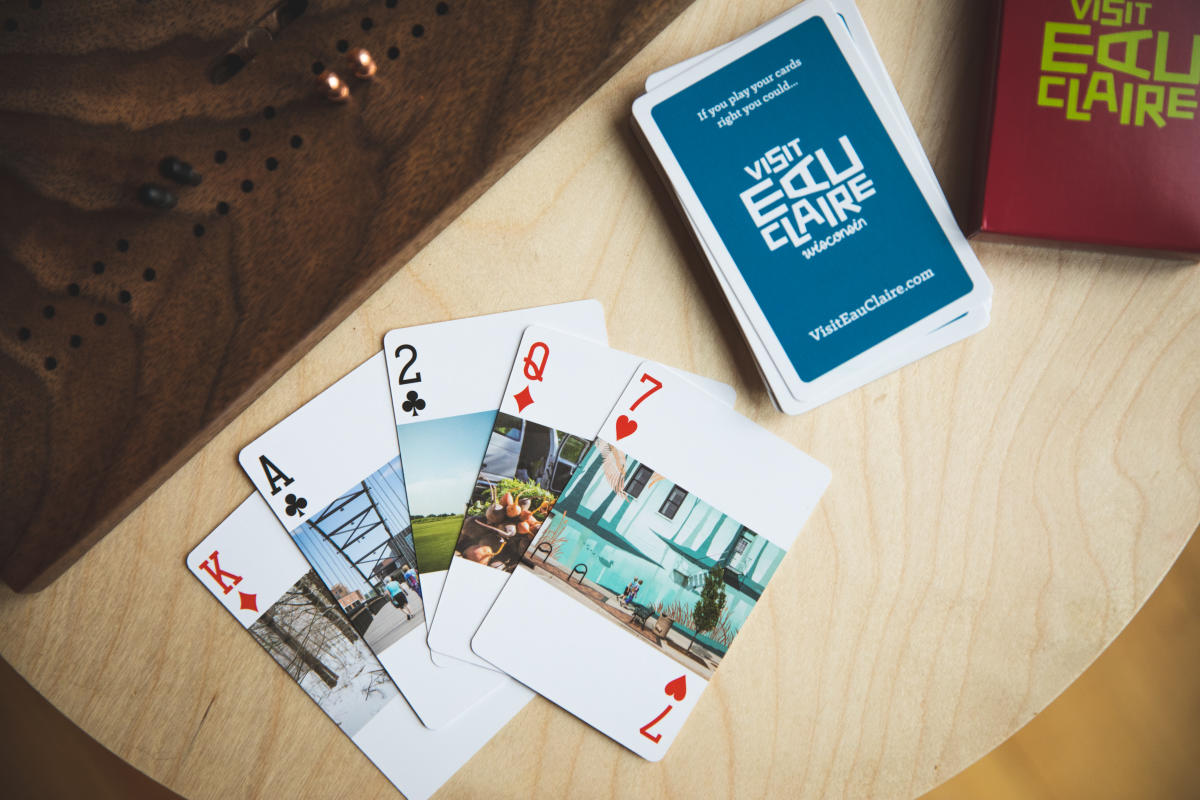 Visit Eau Claire deck of playing cards