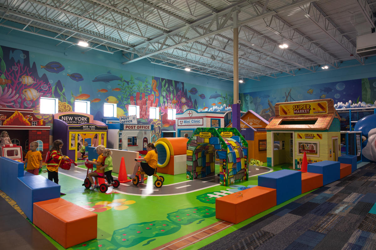 A play area with an underwater theme