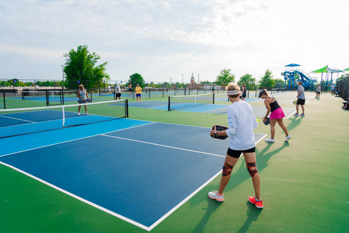 people playing pickball at american legion park