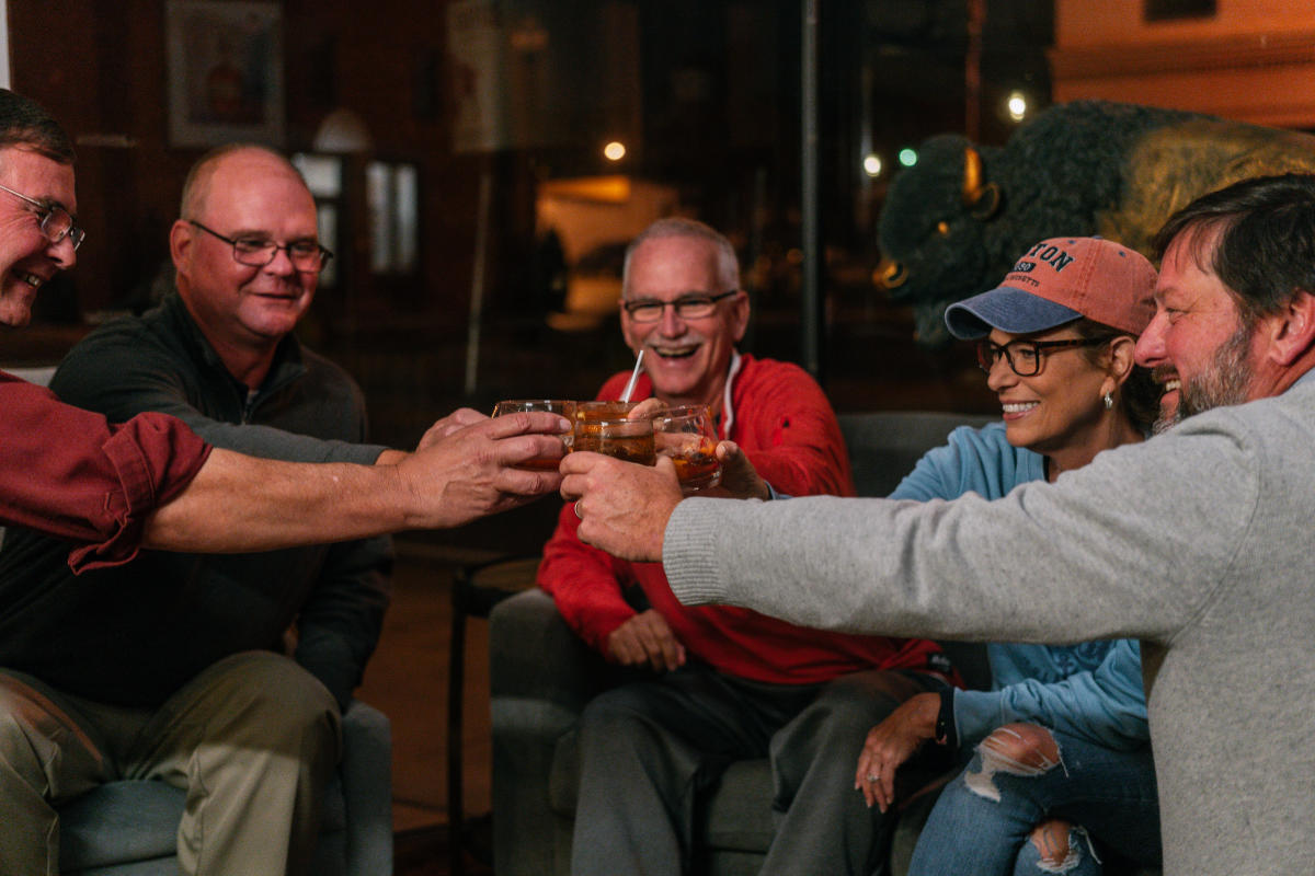 Cheers at Bourbon Barrel Tavern