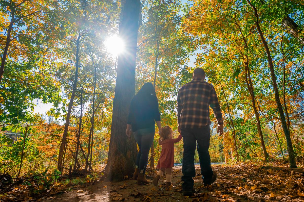 Family walking trail
