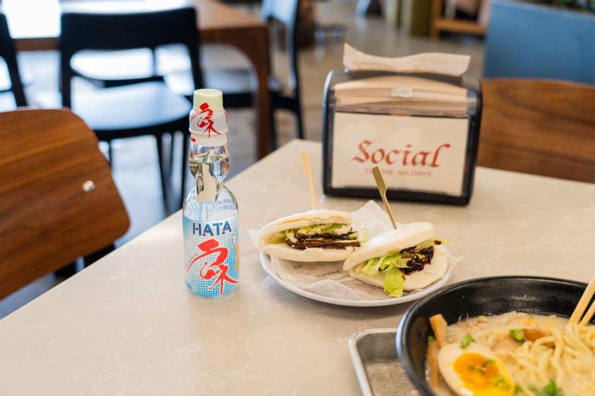 Food and Japanese drink at Wasabi Bistro at Social On Main in Downtown Elizabethtown, Kentucky.