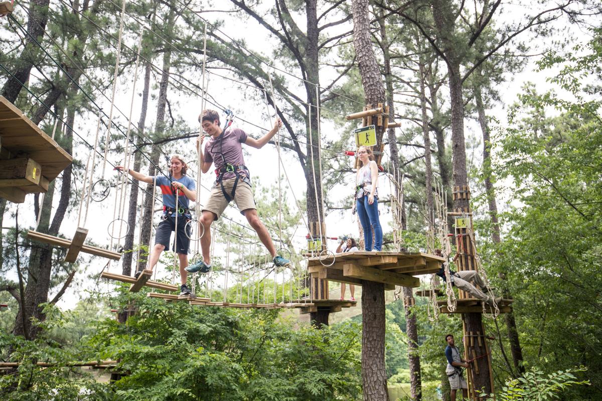 Ropes course at Go Ape Zipline Adventure Park