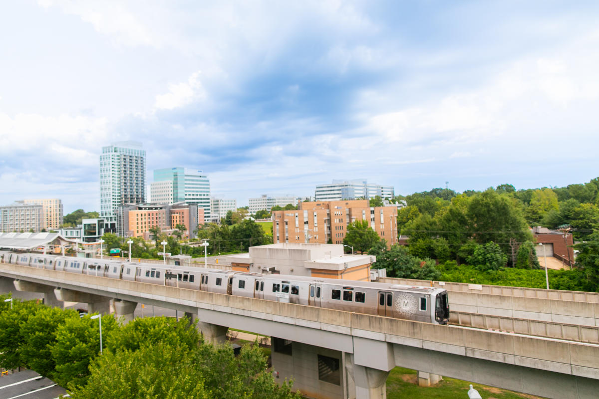Tysons - Metrorail - Aerial - Urban - OBVFX - April Greer