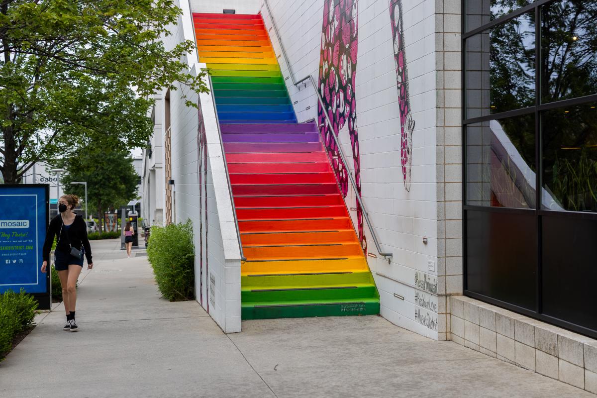 Mosaic District - Mural - Rainbow Stairs