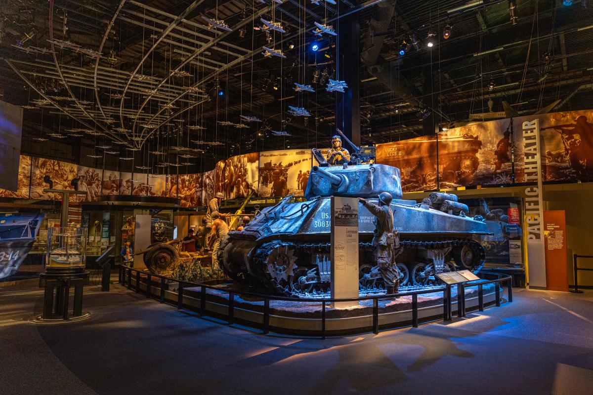 The Sherman Tank at the Global War exhibit.