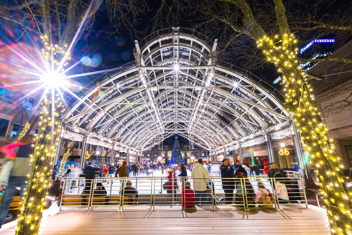 Reston Town Center Ice Skating Pavilion - Crowds - Winter