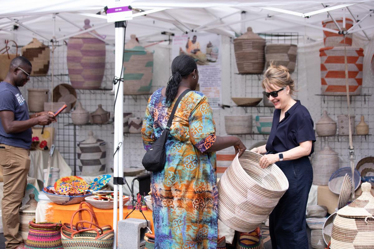 Shoppers at the Fine Arts Festival