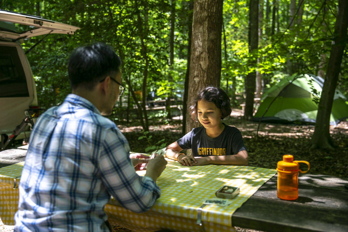 Camping at Burke Lake Park