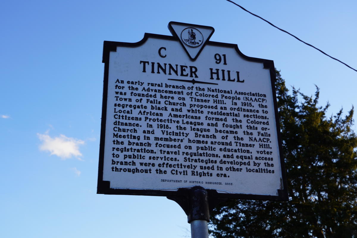 Tinner Hill Sign - Falls Church - Black History
