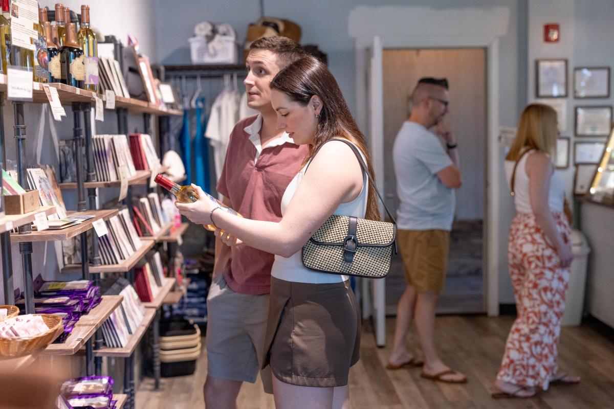 Couple Browsing Wines