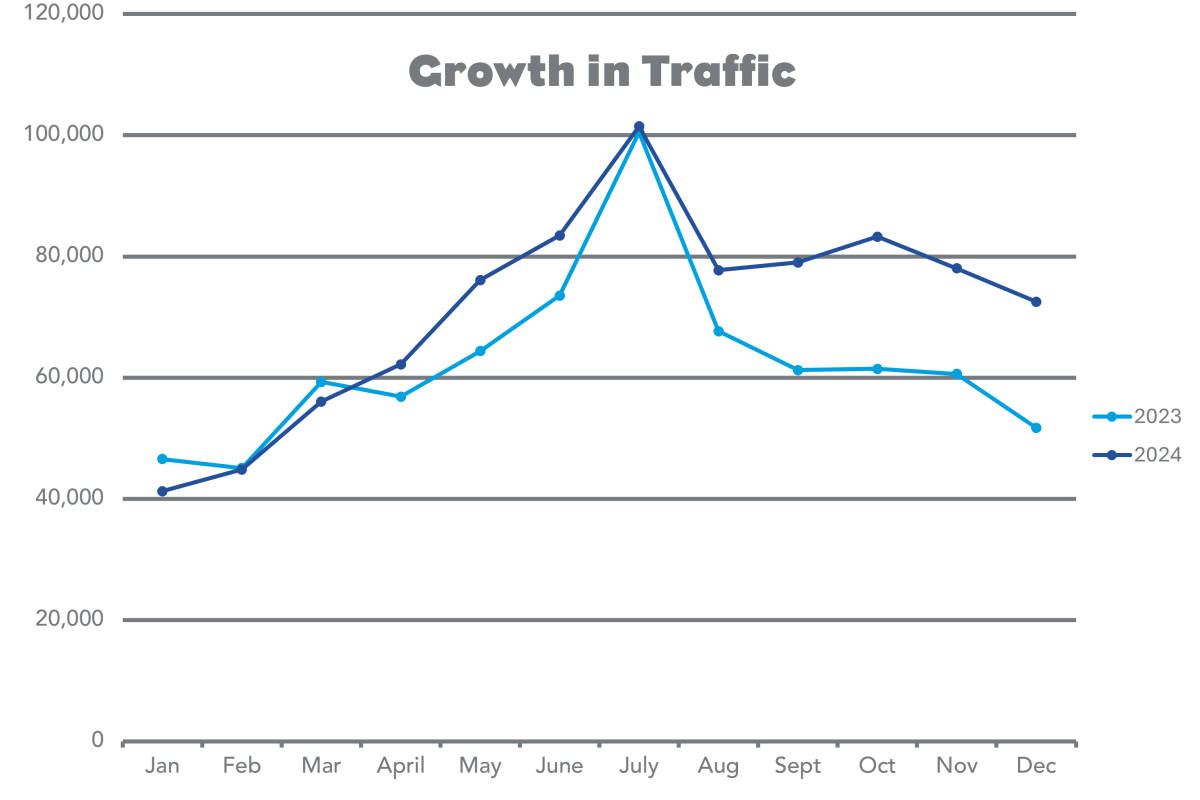 Traffic Growth from Website